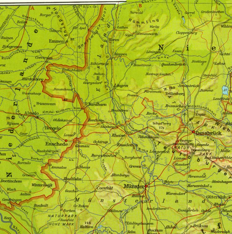 Map of Northern Germany